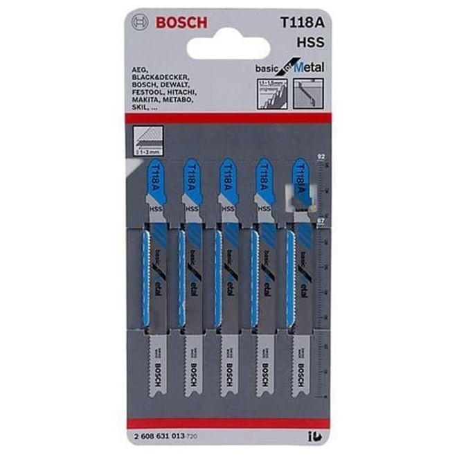 بوش 2608631013 سلاح منشار اركت للحديد قطعيه مستقيمه 5 قطع T 118 A   