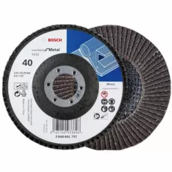 بوش  2608601707 صنفرة مروحية بخشونة 40 وقطر 115 ملم ,4.5 بوصة