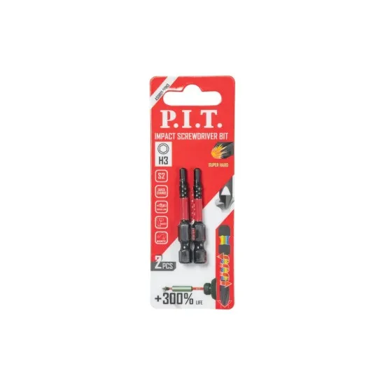  بي اي تي ASDR01-50H3 كارت سن مفك HEX قطعتين مقاس H3*50mm