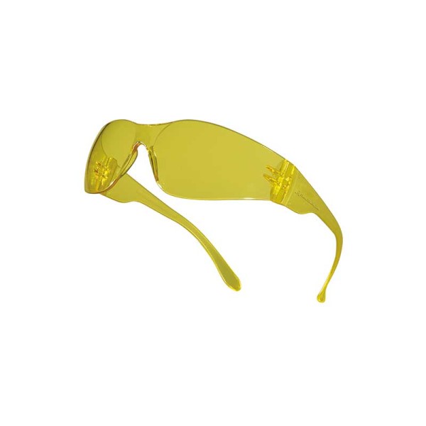 دلتا بلس BRAVA2-Y نظارات أمان صفراء مع حماية جانبية، مثالية للقيادة الليلية