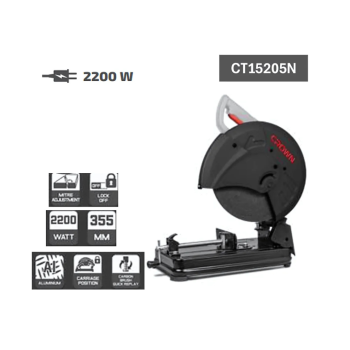 كراون 8359422015232  ديسك قطعية حديد 14بوصة 2200 وات CT15205N   