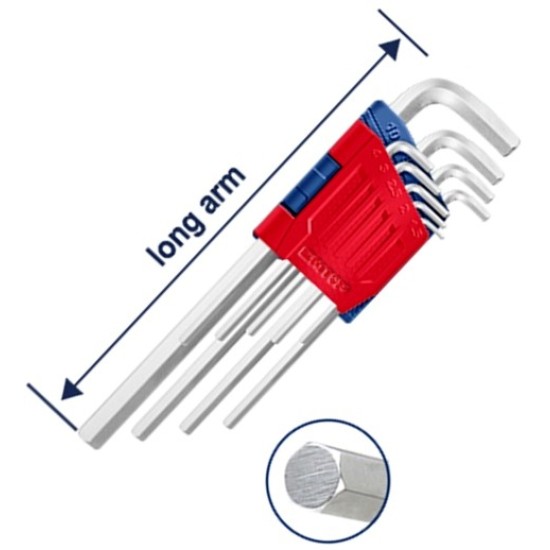  ام توب EHKY1091 طقم مفتاح الن كيه مسدس 9 قطع        