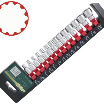 روك فورس RF-2144Q طقم لقم يونيفرسال 11 قطعه 1/4" بوصه مقاس من 4-14 مللي