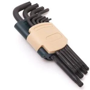 روك فورس RF-5098LB طقم مفتاح ربط توركس 9 قطع على شكل L 