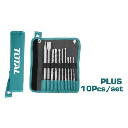 توتال TACSD19101 طقم بنط وأجن هيلتي خرسانة 10 قطع SDS-Plus