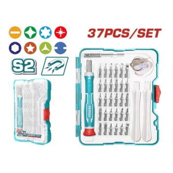 توتال TACSD30376 طقم مفك موبايلات 37 قطعة