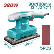 توتال TF1301836 صنفرة هزاز 320 وات, 7 بوصة