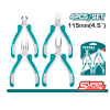 توتال THT1K0404 طقم 4 قطعه - 2 لون ( بنسه - قصافه- بنسه ببوز - كماشه )