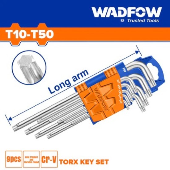 وادفو WHK3292 طقم مفتاح النكيه نجمه 9 قطع طويل