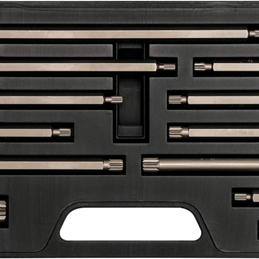  ياتو YT-7753 طقم لقم سنون رباط مسدس  1/2" بوصه طويله 12 قطعة شنطه بلاستيك