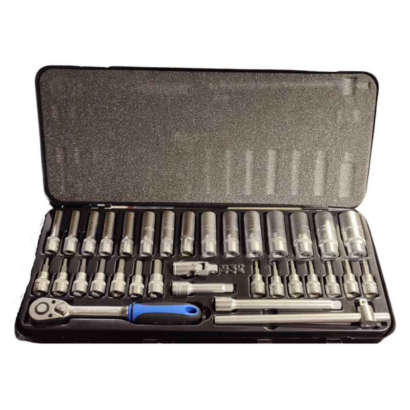 بادر  pa932-34P طقم لقم ½" بوصه 34 قطعه الماني شنطة سوداء