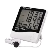 مقياس حرارة الكتروني HTC-2 مع ميزان الحرارة ومقياس الرطوبة