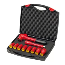 ويها 33183 طقم مفتاح معزول 3/8 بوصة مقاس 8 ال 19 ملي سيستم 1000 فولت 