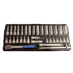 بادر  pa932-34P طقم لقم ½" بوصه 34 قطعه الماني شنطة سوداء