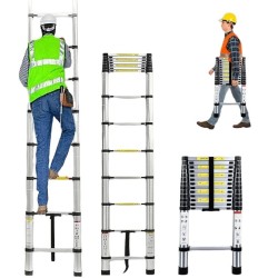 سلم تلسكوبي JAZ-380  مفرد 3.80 متر